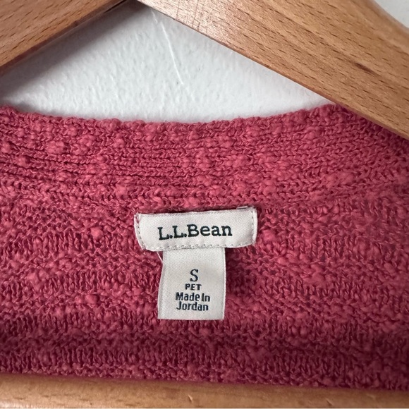 L.L. Bean coral color 100% Cotton knit open cardigan Size Small - Picture 3 of 7